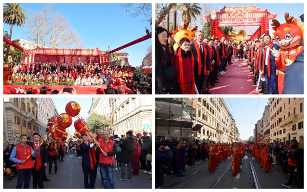 中国春节在意大利喜庆举行—